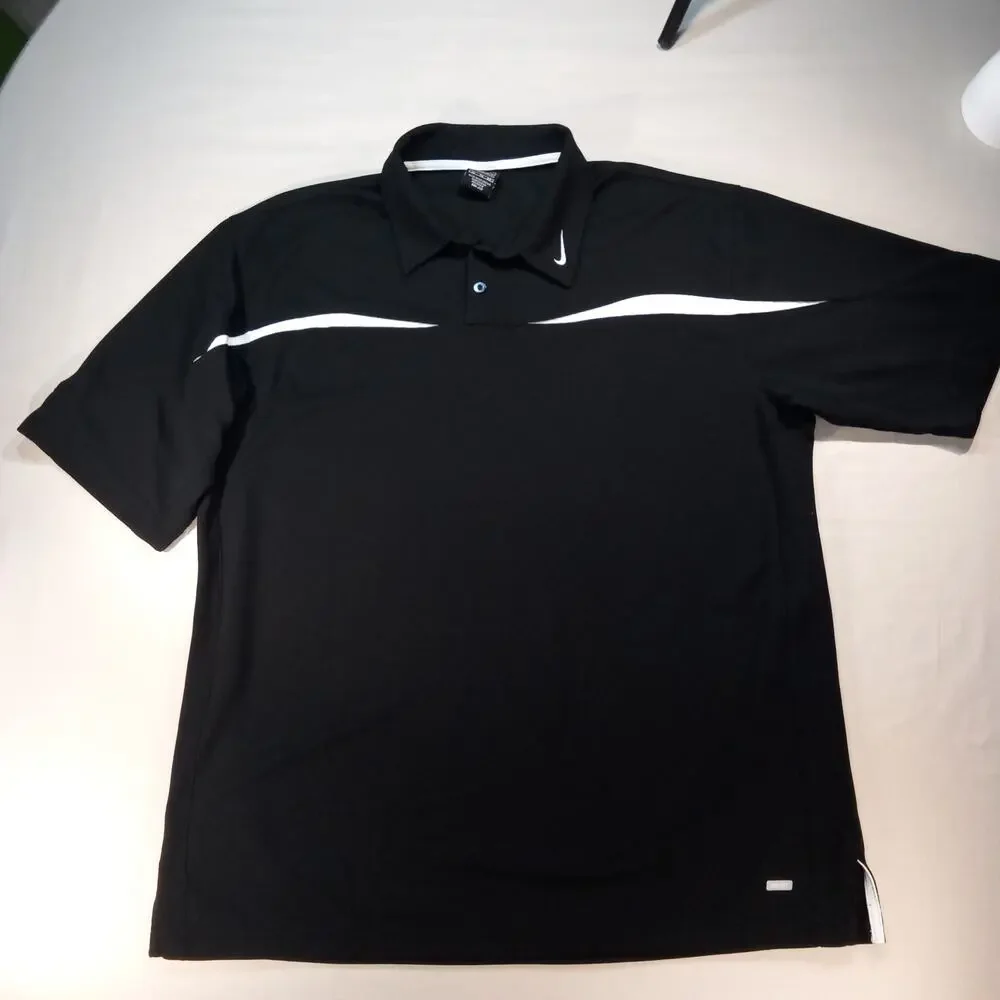 Nike Team Dri-FIT‎ Black Performance Polo Shirt Men's XL